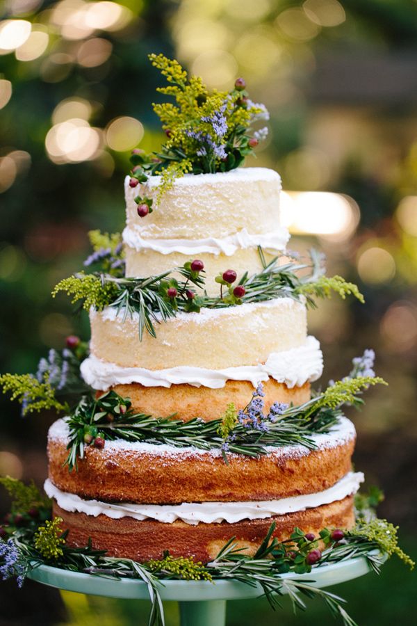 49 Naked Wedding Cake Ideas for Rustic Wedding | Deer Pearl Flowers
