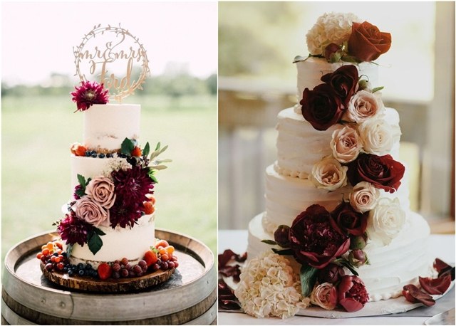 Top 20 Burgundy Wedding Cakes You Ll Love Deer Pearl Flowers