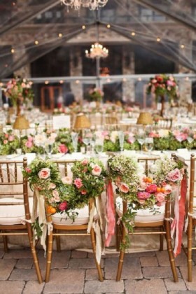 30 Chair Decor Ideas With Florals for Spring/Summer Weddings | Deer ...