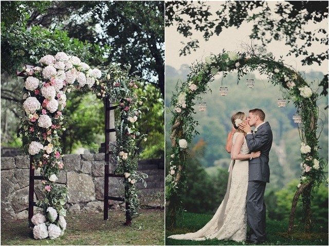floral greenery wedding arch ideas