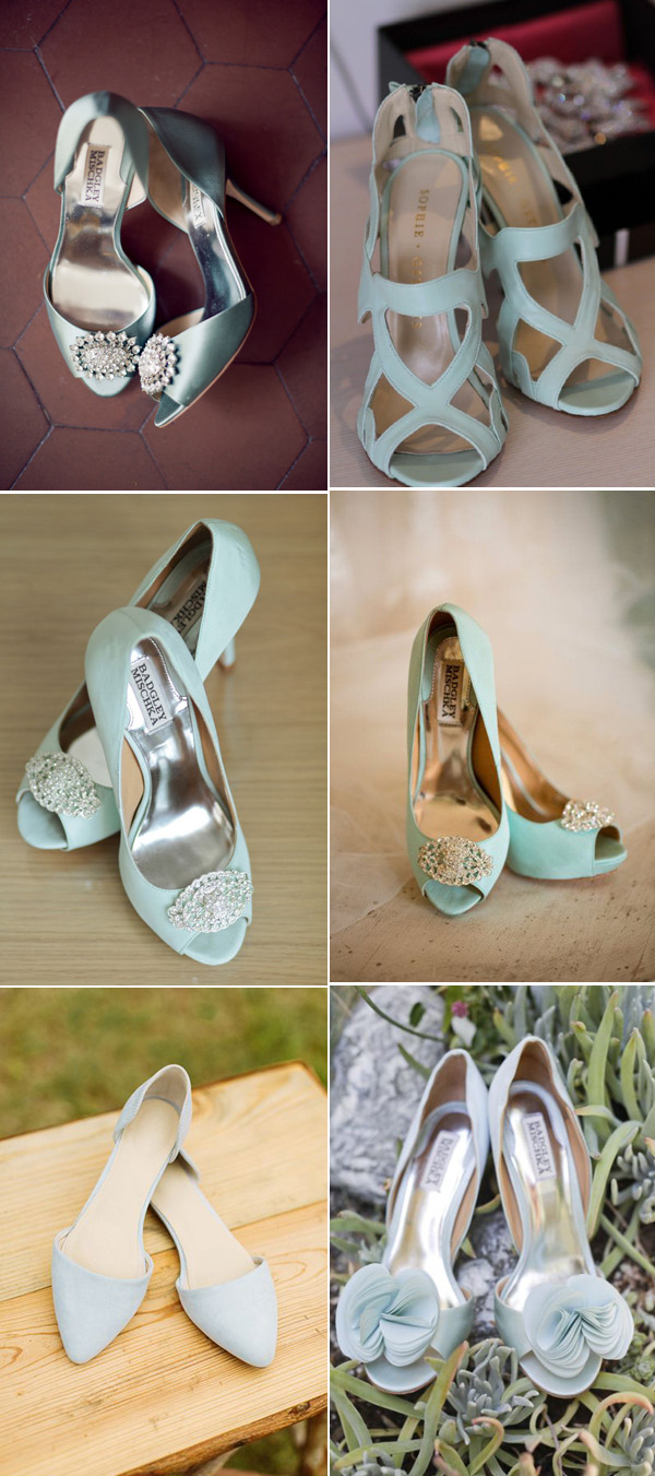 light blue bridal shoes