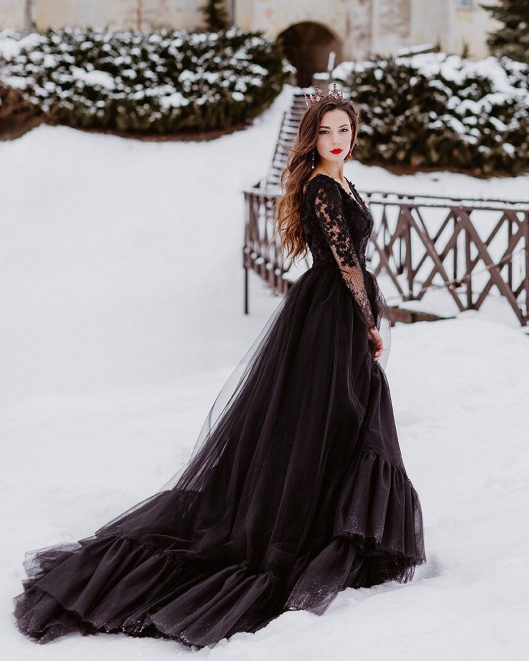 25 Gorgeous Black Wedding Dresses 2024 | Deer Pearl Flowers