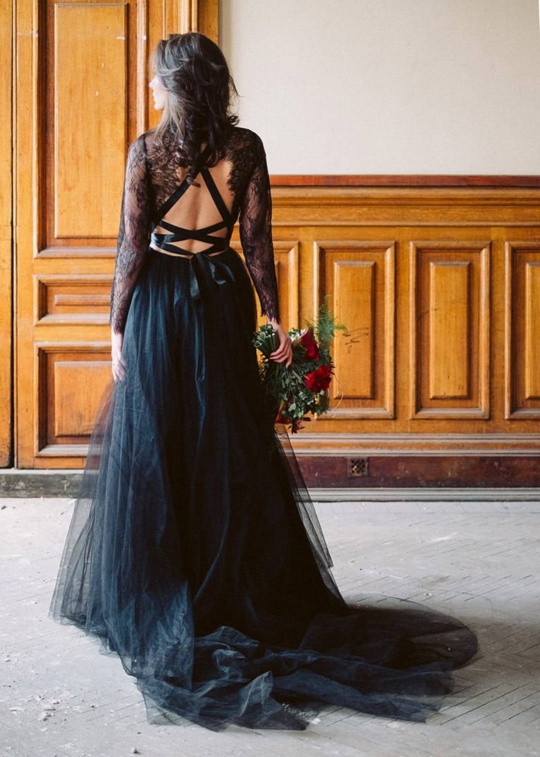 Black Lace Wedding Dress 1068x1496 