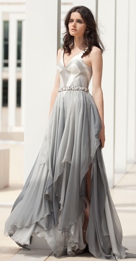 silver winter wedding dresses