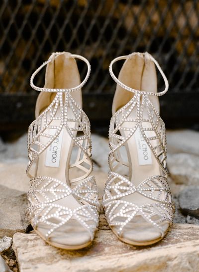 strappy bridal heels