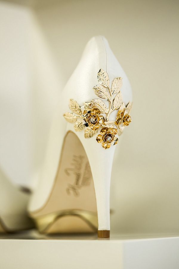 gold bridesmaid heels