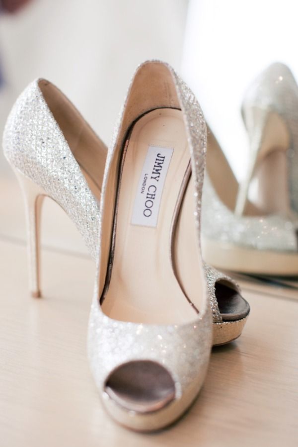 jimmy choo silver wedding shoes