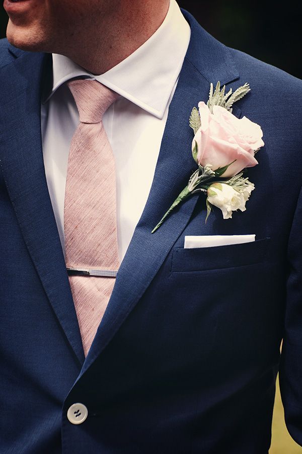 navy and pink wedding outfit