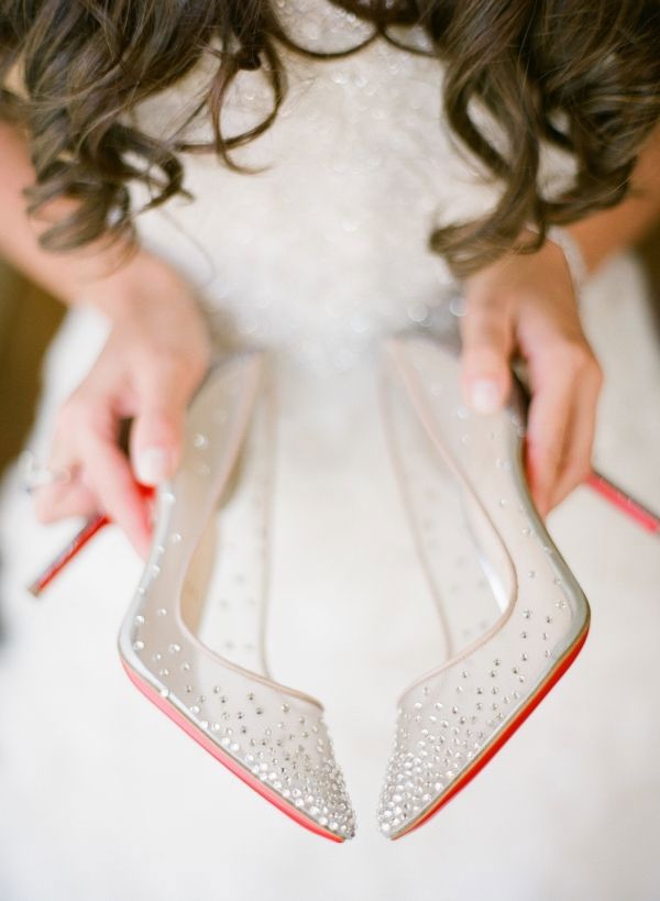 White LV  Christian louboutin, Red bottoms, Wedding shoes