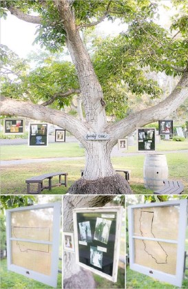 35 Rustic Backyard Wedding Ideas 2024 Deer Pearl Flowers   Rustic Family Tree Photo Display 273x420 