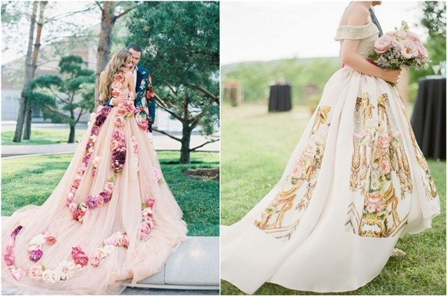 wedding flower dress