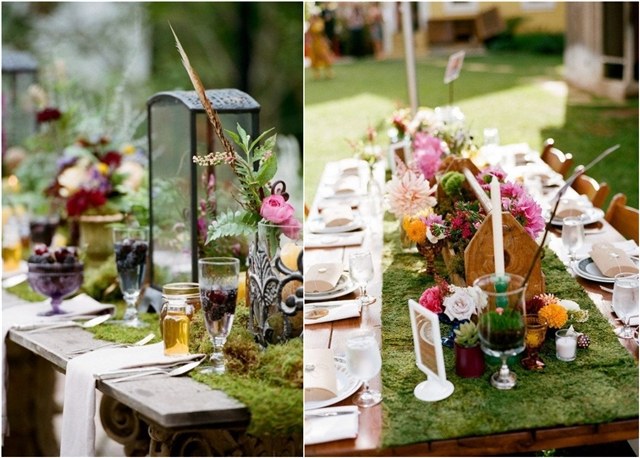 45 Rustic Moss Decor Ideas for A Nature Wedding | DPF