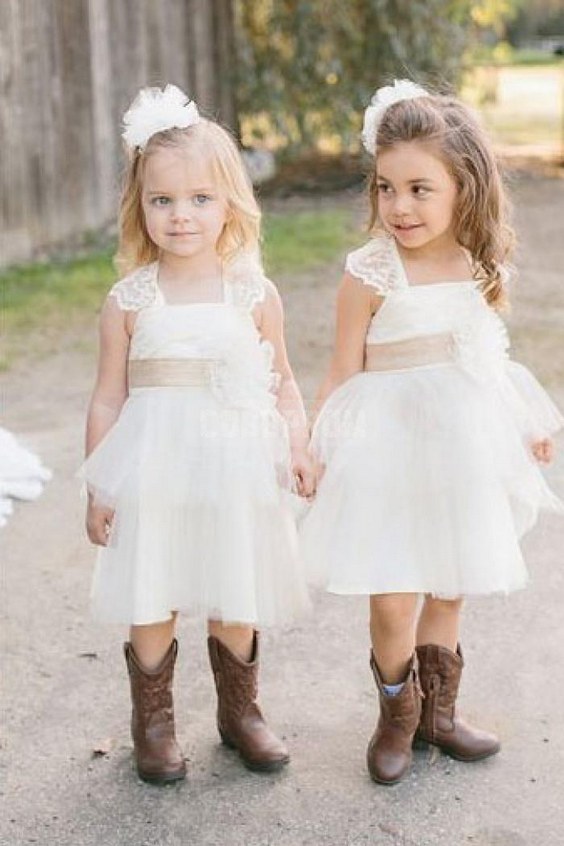 flower girl with cowboy boots