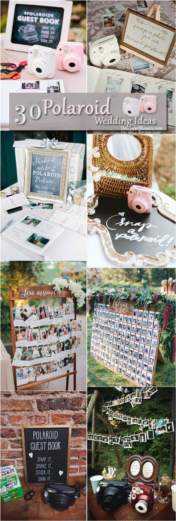 30 Creative Polaroid Wedding Guest Book and Decoration Ideas  Polaroid  guest book wedding, Polaroid wedding, Diy guest book