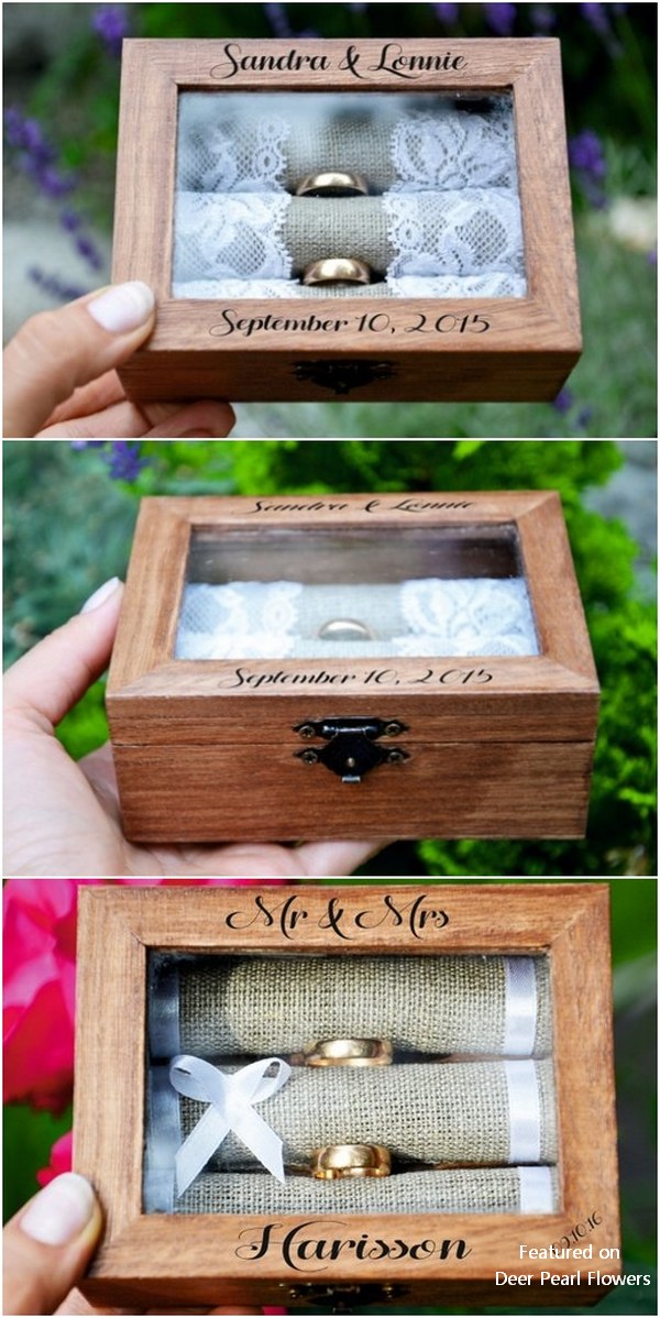 Top 16 Wooden Wedding Ring Box Ideas From Etsy Dpf