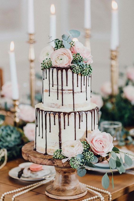 20 Simple Greenery Wedding Cakes That Are Naturally Gorgeous 3106