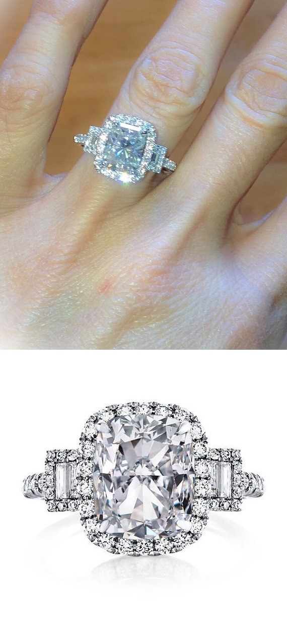 One Moissanite Engagement Ring