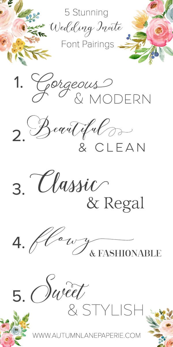 free wedding fonts that go together