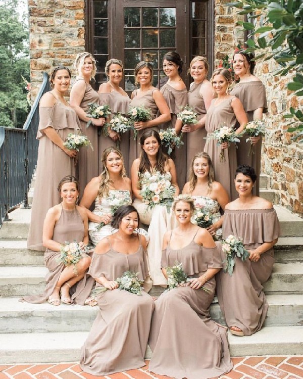 taupe dresses for weddings
