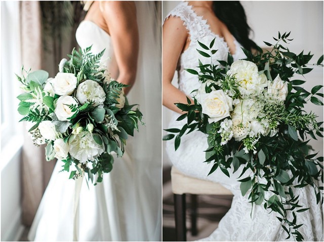 white wedding bouquets