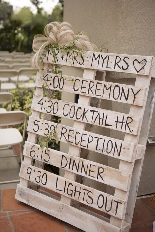 Top 20 Order Of The Day Timeline Wedding Signs Deer Pearl Flowers