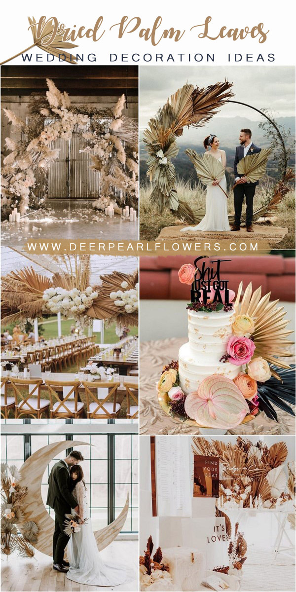 18 Bohemian Dried Palm Leaves Wedding Ideas