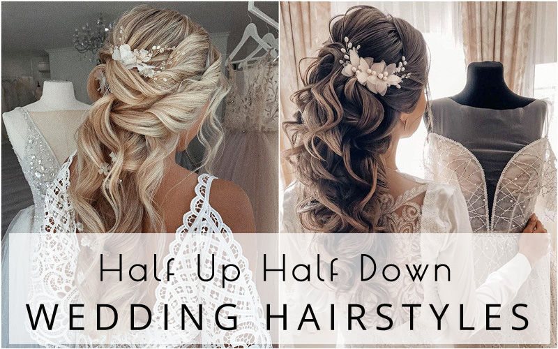 Half Up Half Down Wedding Hairstyles 2023 Guide 70 Looks