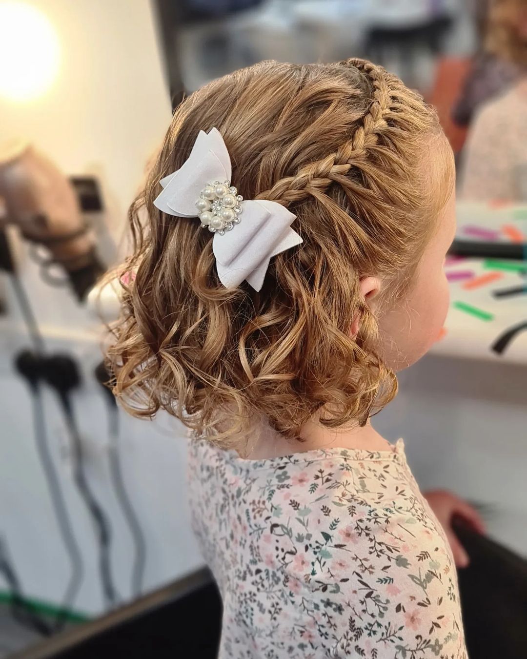 flower girl hairstyles braided short length