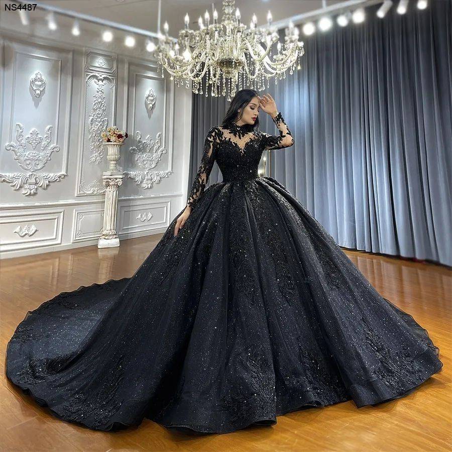 25 Gorgeous Black Wedding Dresses 2024 | Deer Pearl Flowers