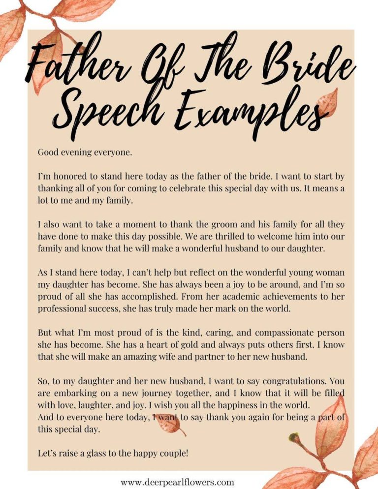 2024 Father of The Bride Speech Guide, Tips & Examples