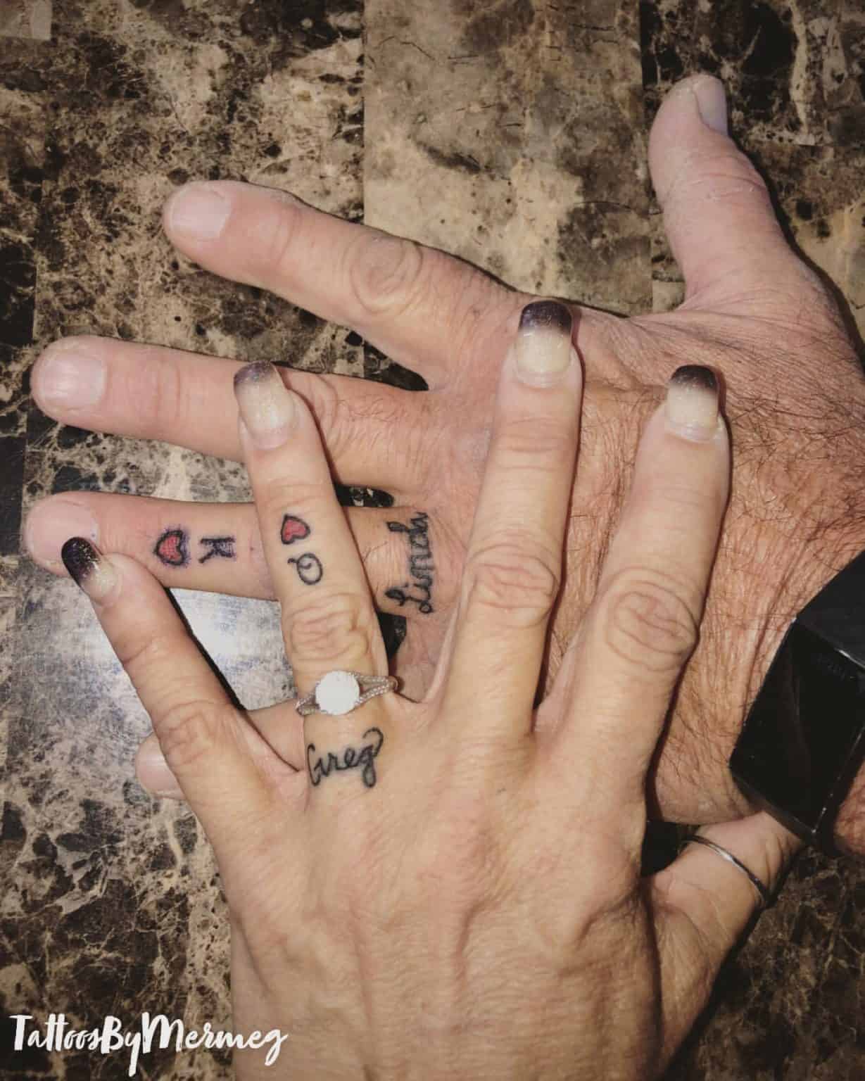 Cerberus Tattoo Company - King and Queen ring finger tattoos from last  week. Super fun couple. #fingertattoos #king #queen #kingandqueen  #cerberustattoocompany #ctc #ladytattooist #tattoo #womanownedsmallbusiness  #tattooporttownsend #tattooporthadlock ...