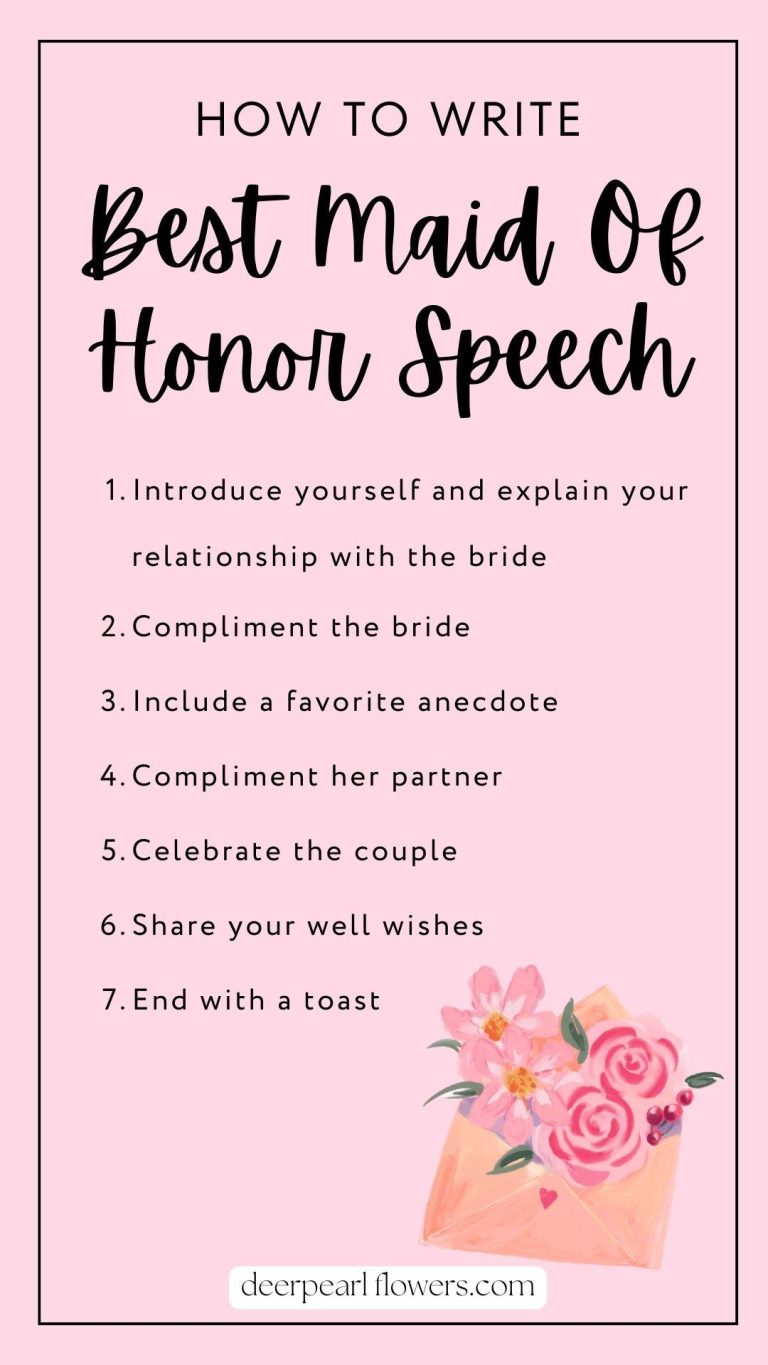 how do you start off a maid of honor speech