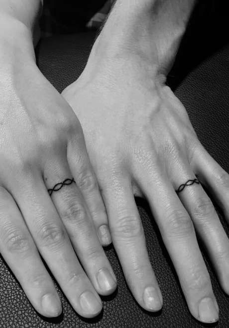 25 Creative Soulmate Wedding Ring Tattoos For Couples 2023