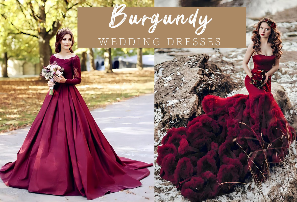 15 Best Unique Burgundy Wedding Dresses 2023 Deer Pearl Flowers 2459