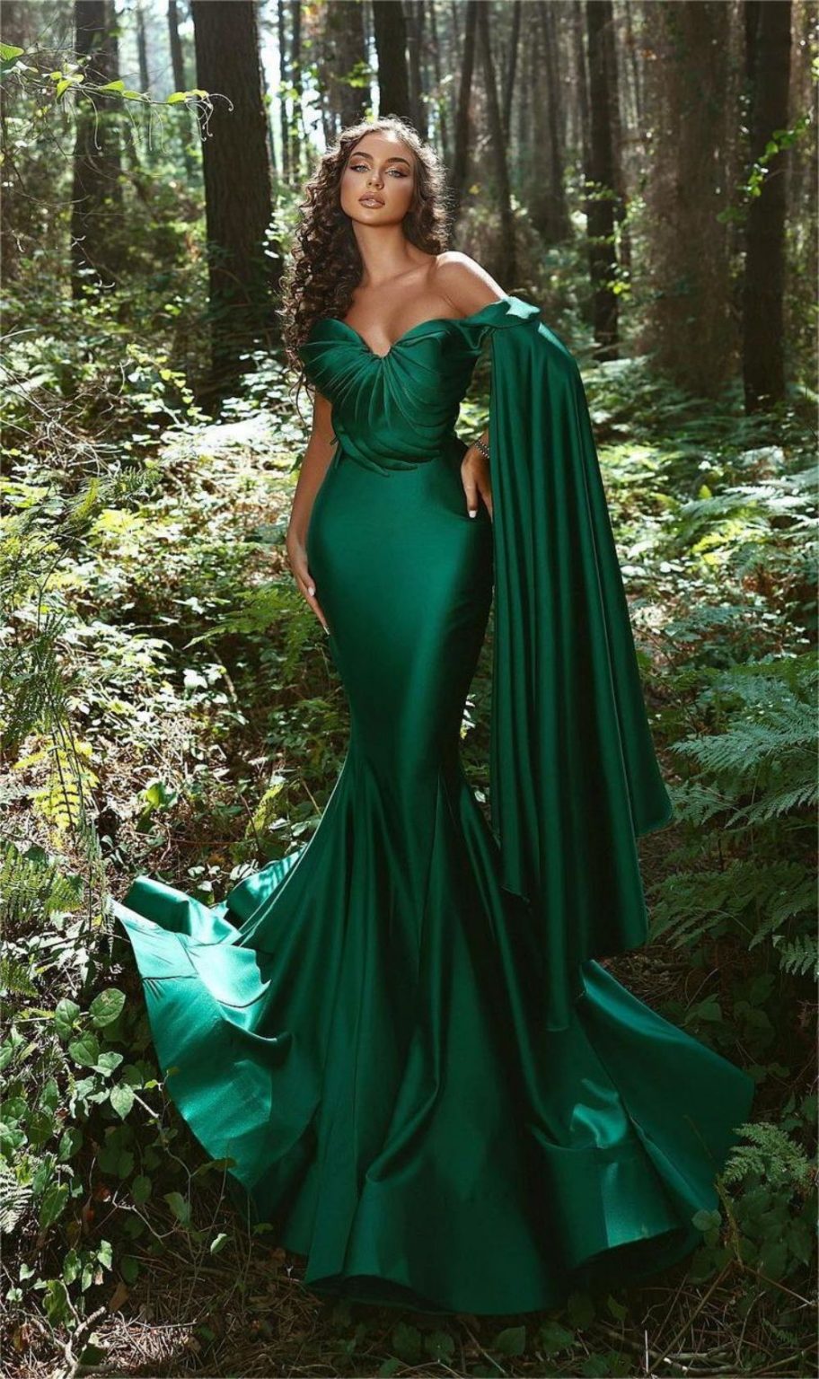 18 Green Wedding Dresses: Emerald, Sage & Light Green | Deer Pearl Flowers