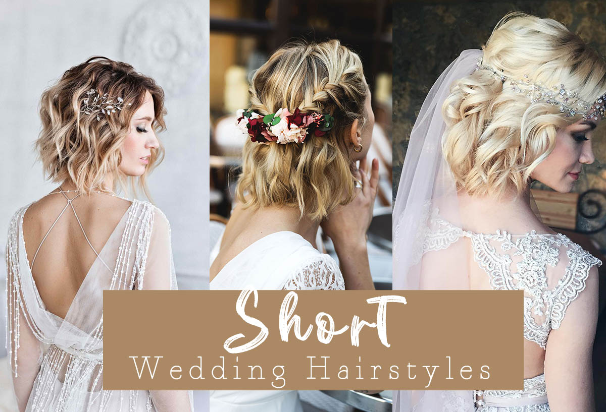 The Short Wedding Hairstyles Real Brides Are Loving | Short wedding hair,  Headband hairstyles, Best wedding hairstyles