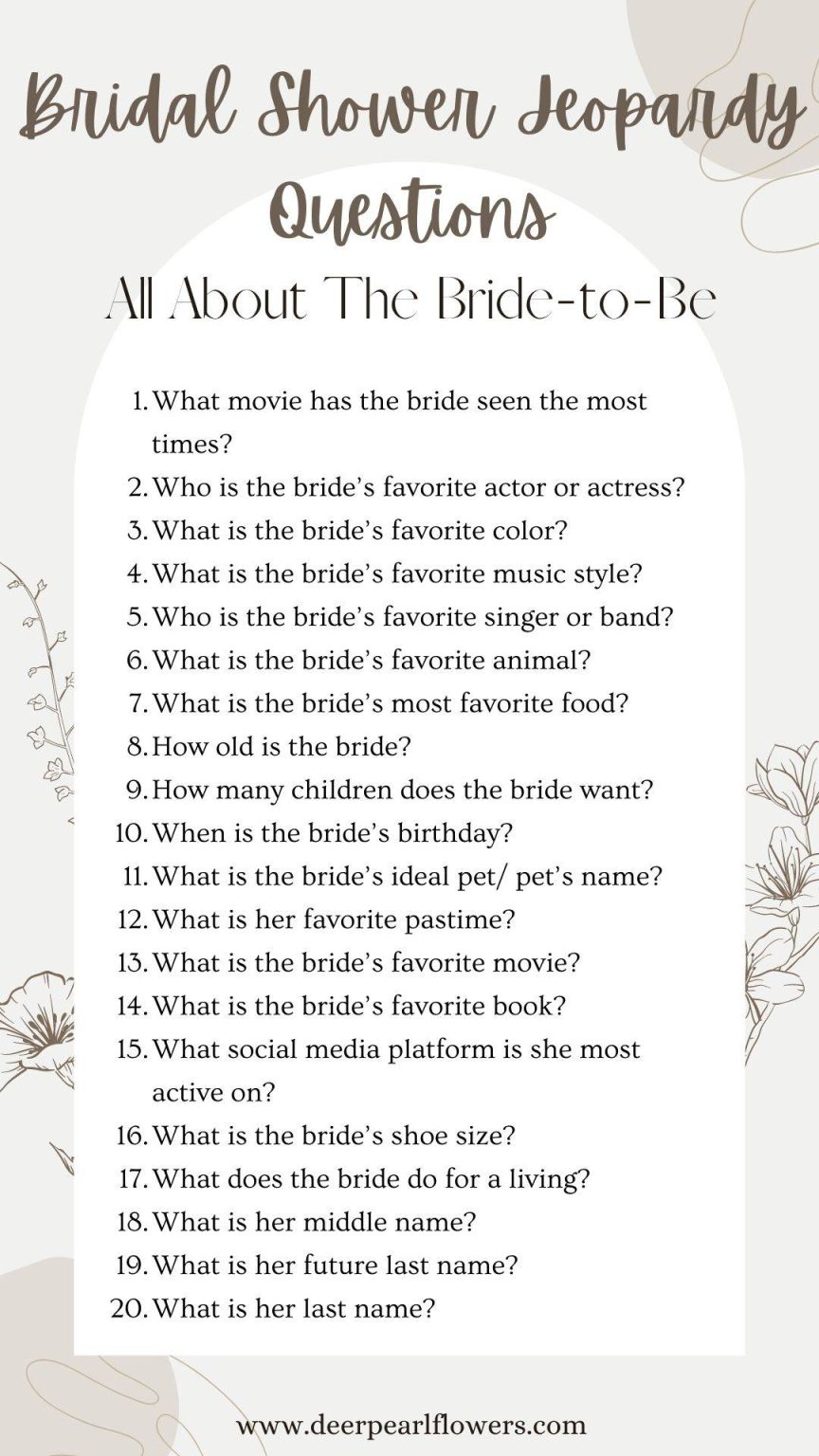 100+ Bridal Shower Jeopardy Questions [2024 Guides]