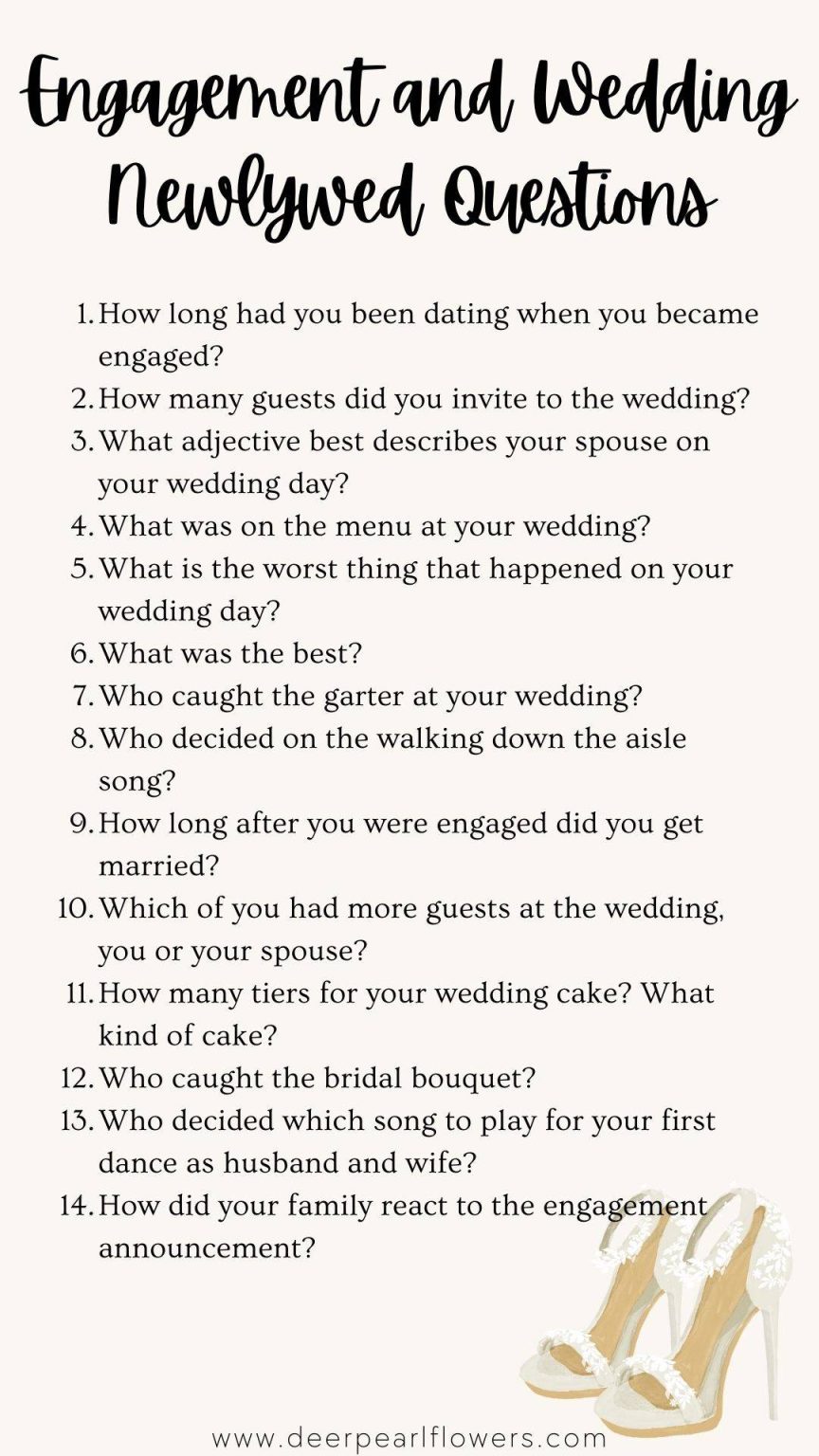 How to Play the Newlywed Game: 250 Sample Questions & Tips