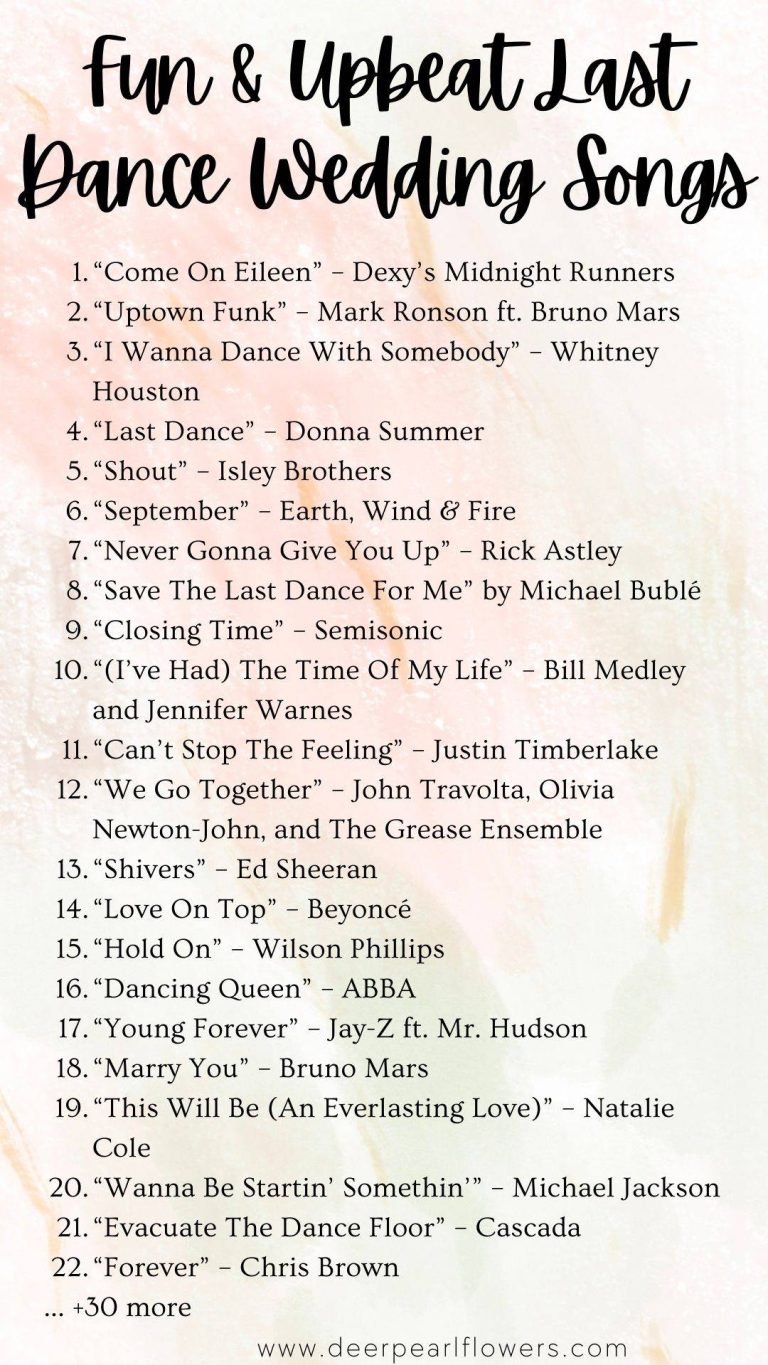 160 Last Dance Wedding Songs to End the Night 2024