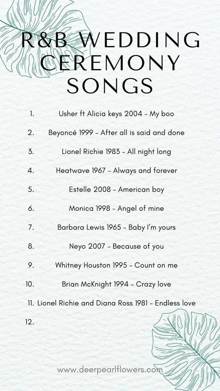 Top 60+ R&B Wedding Songs 2024 🎵 Deer Pearl Flowers