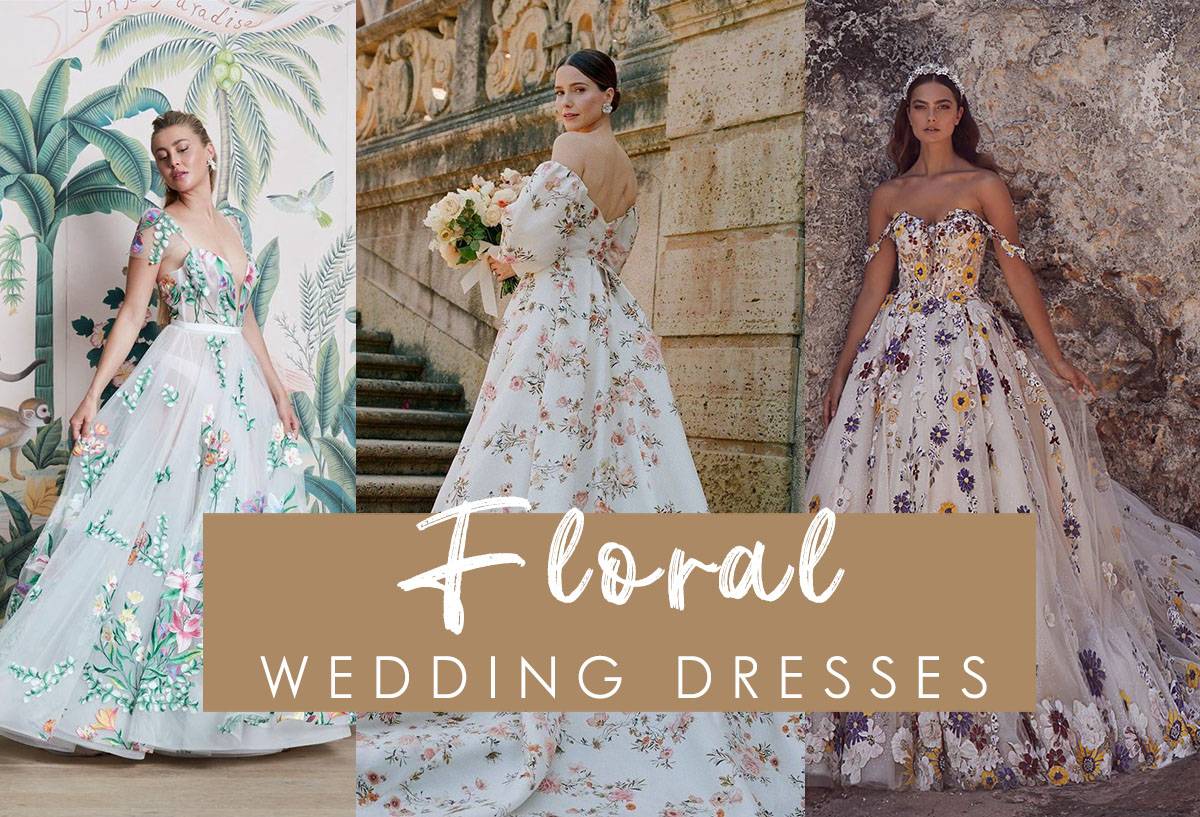Floral Applique A-Line Gown – Elegant Threads