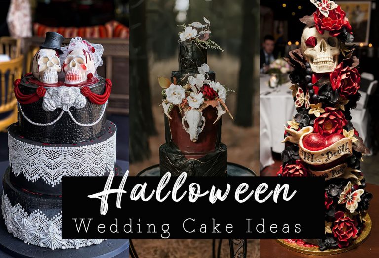 Top 20 Spooky And Sweet Halloween Wedding Cakes 2024   Halloween Wedding Cakes 768x523 