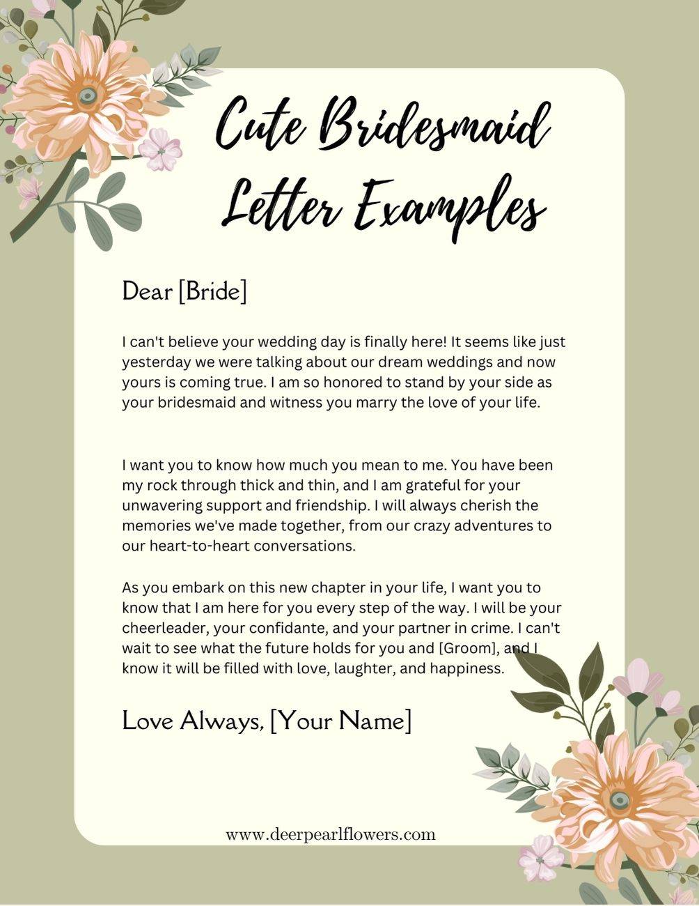 Letter To Bride From Bridesmaid Examples Tips 2024