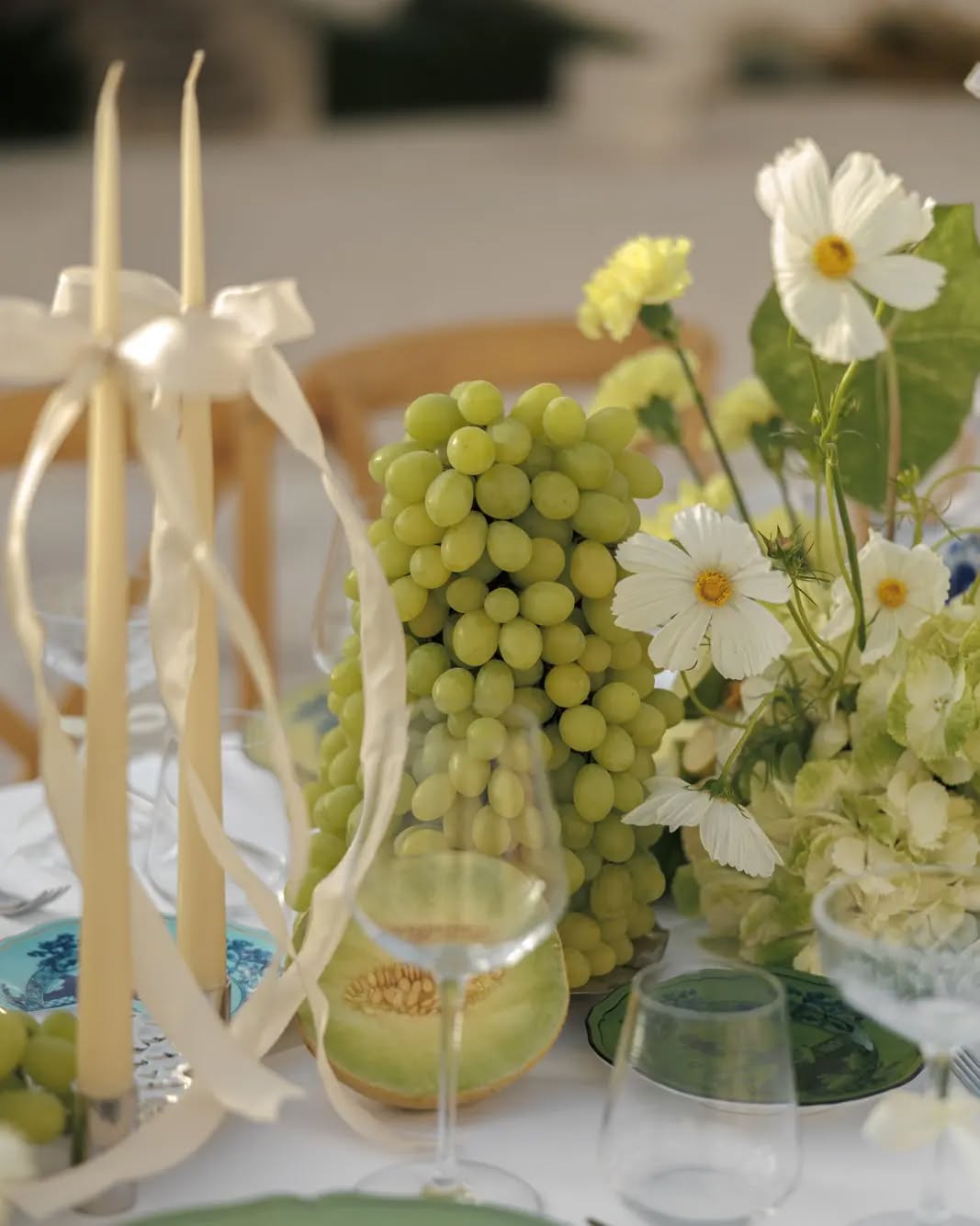 Green Grapes Wedding Centerpiece